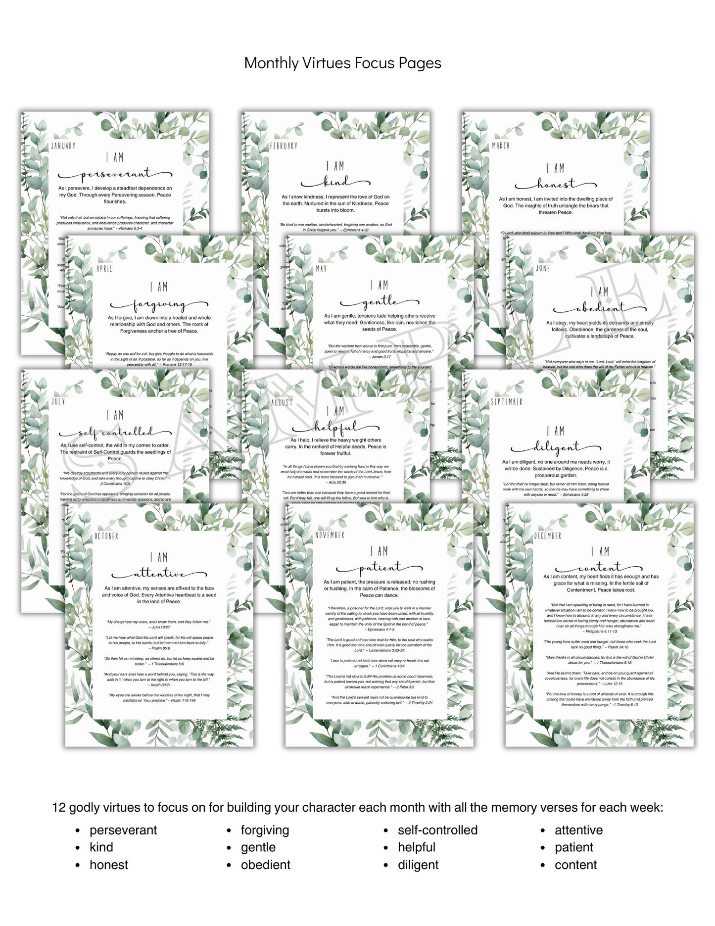 Virtue Mom's 2024 Planner - Cultivate Peace